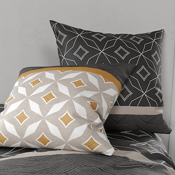 Housse de couette 260x240 Ota   2 taies coton 57 fils