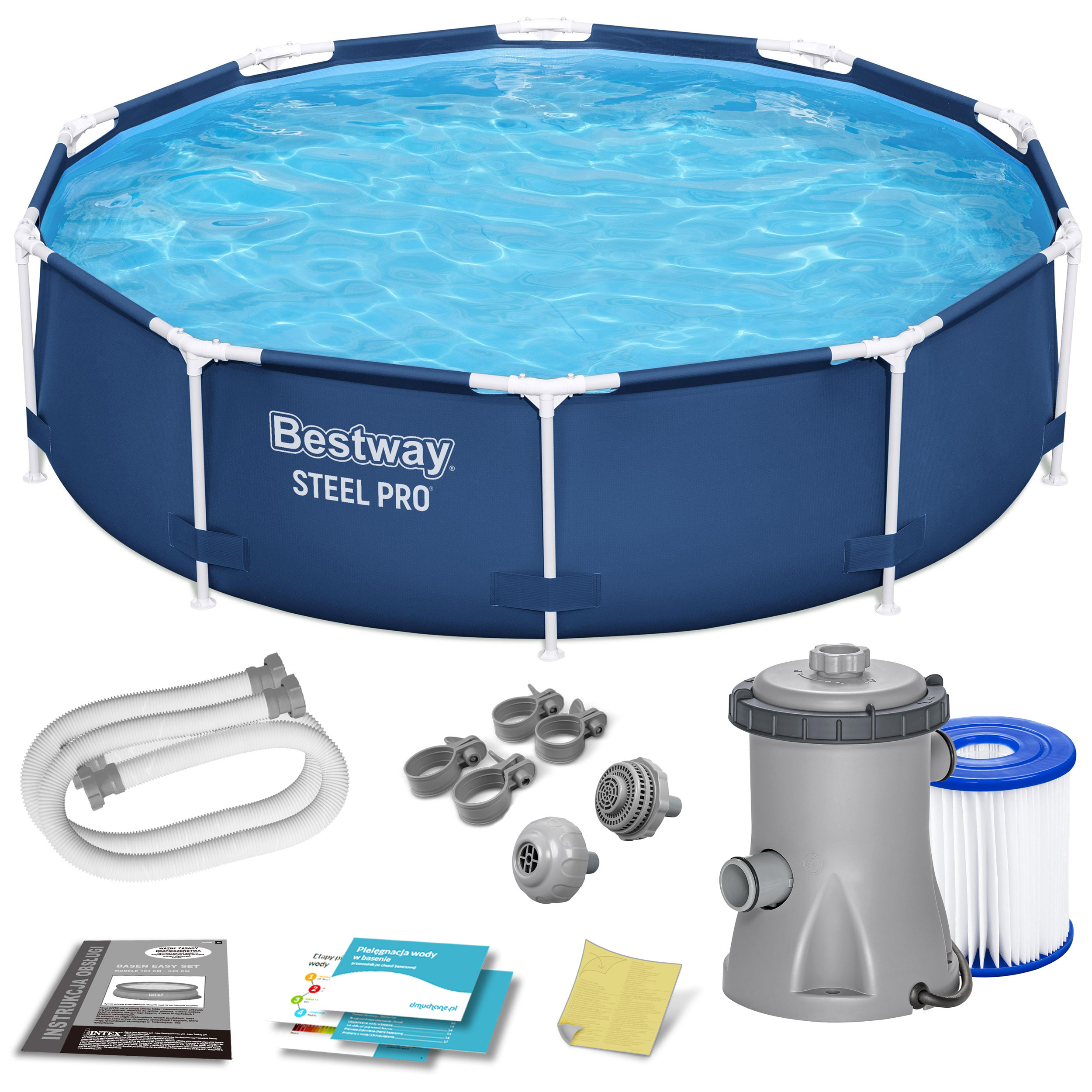 Basen ogrodowy stelażowy 305x76cm Bestway 56679 9w1 zestaw