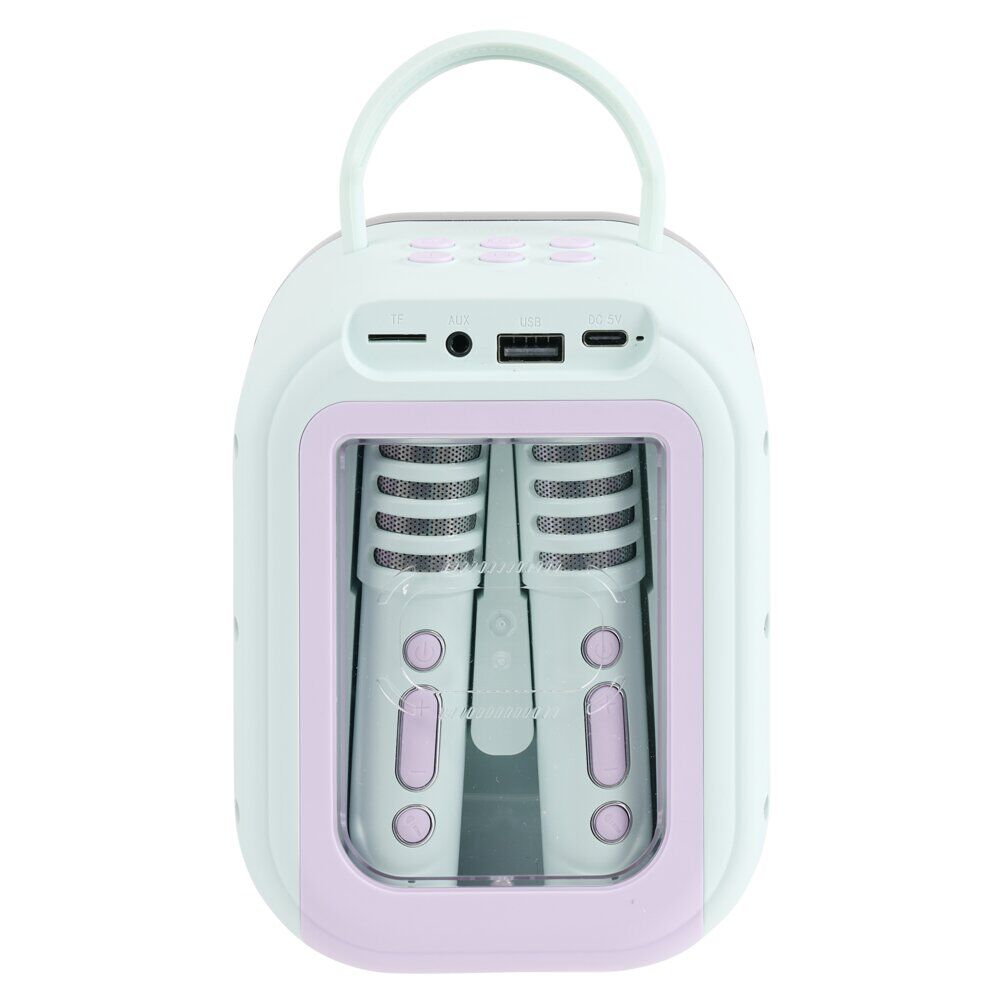 Enceinte karaoké La reine des neiges bluetooth plastique avec 2 micros H22cm