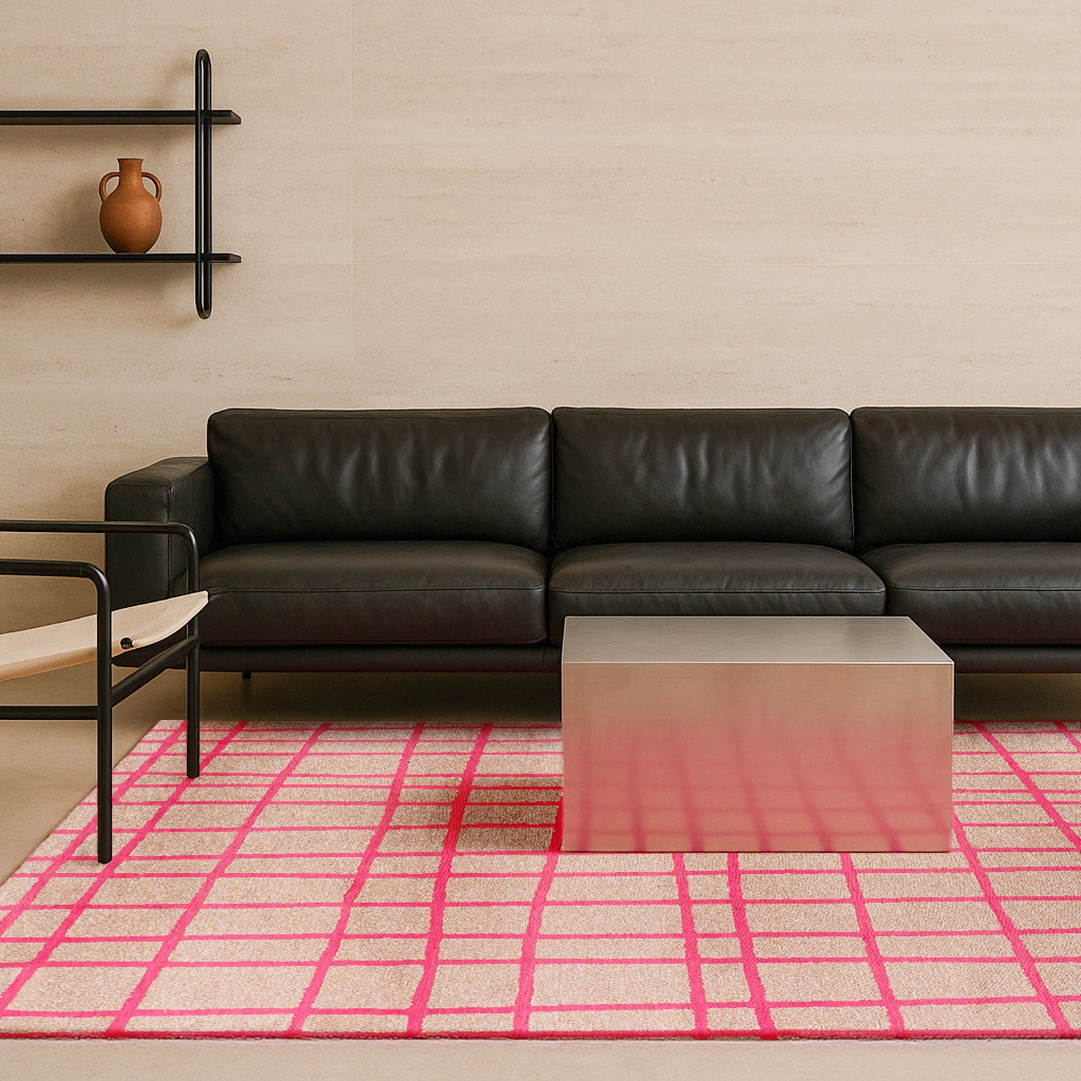 Lola & Moi Caro Vloerkleed - Hot Pink - 170 x 240 cm