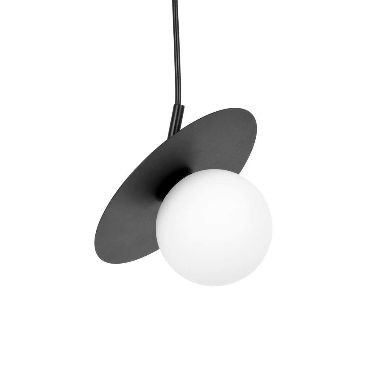 Lampa wisząca czarno-biała SANTE 1xG9x10W wym: 95x18x18 cm Kaja