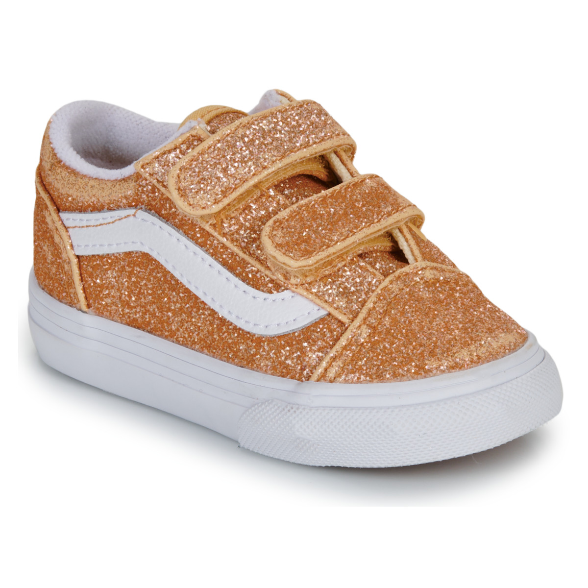 Vans - Old Skool V GLITTER Apricot Glow - Apricot / Glitter