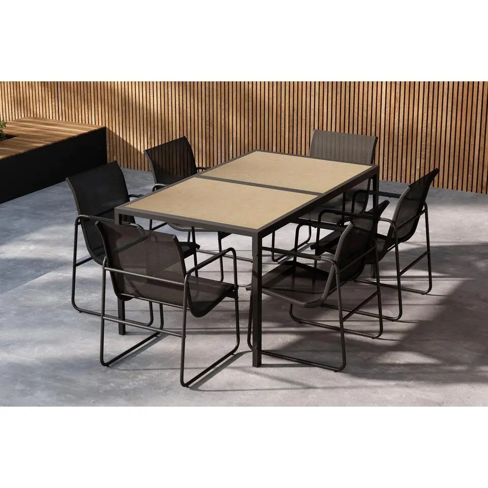 Svea - Akira tuintafelset - zwart/bruin