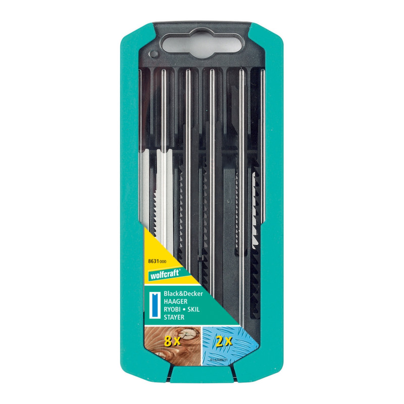 Coffret lames de scie sauteuse 10 pièces WOLFCRAFT