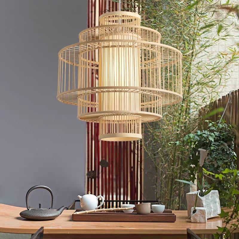 Fine Asianliving Bamboe Hanglamp Handgemaakt Naturel