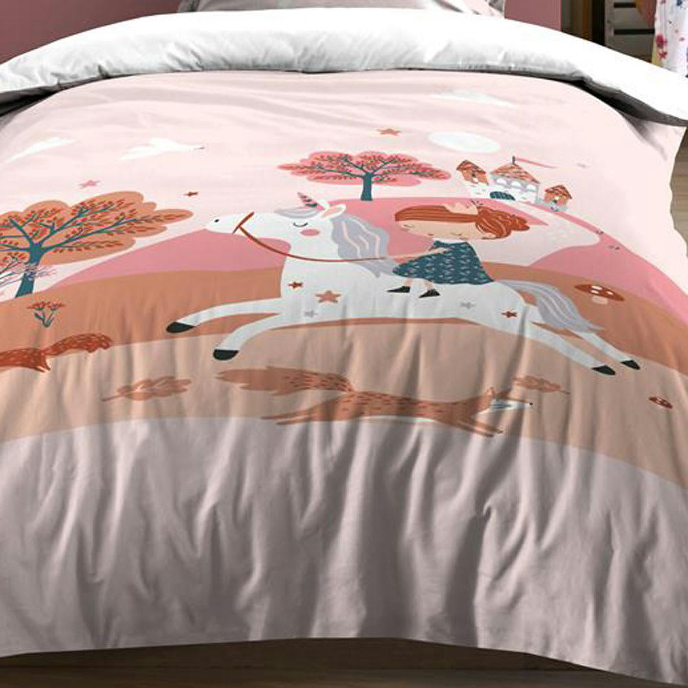 CYRIELLE - Housse de couette 140x200 + 1 taie coton