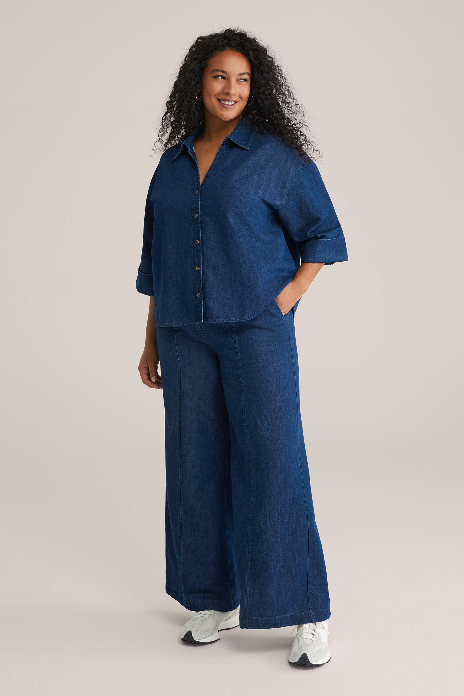 Dames wide leg broek - Curve