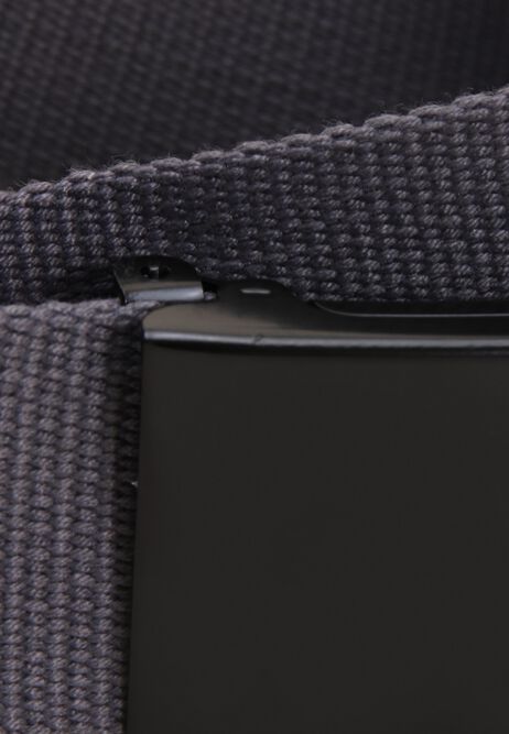 Mens Grey Plain Webbing Belt