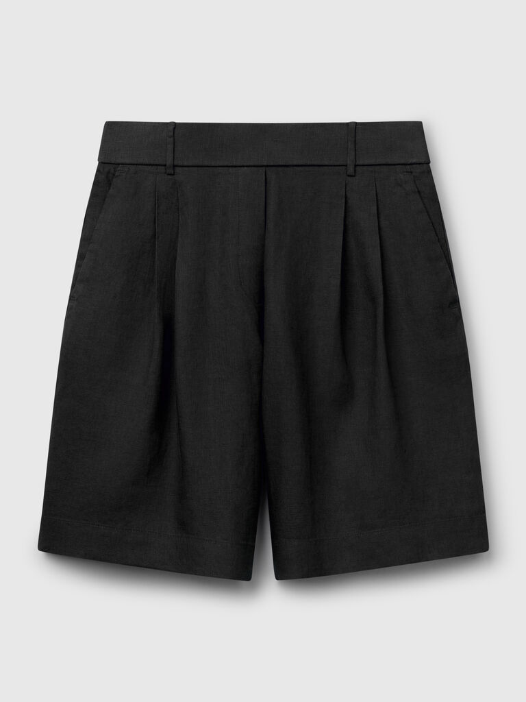 100% linen bermudas