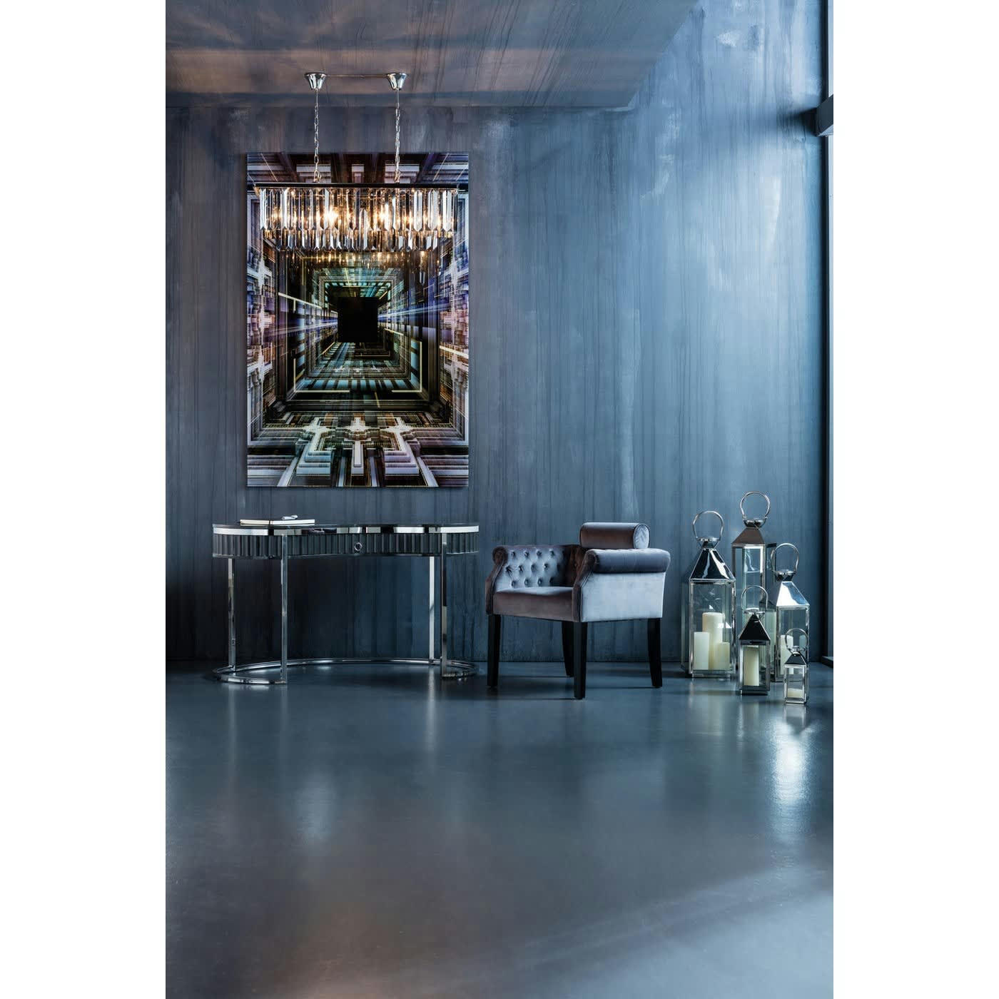 SCIENCE FICTION - Tableau futuriste en verre 120x180