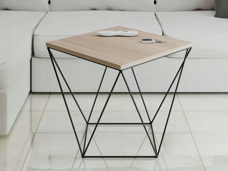 Kawowy Stolik Druciany Loft Industrial Czarny DS