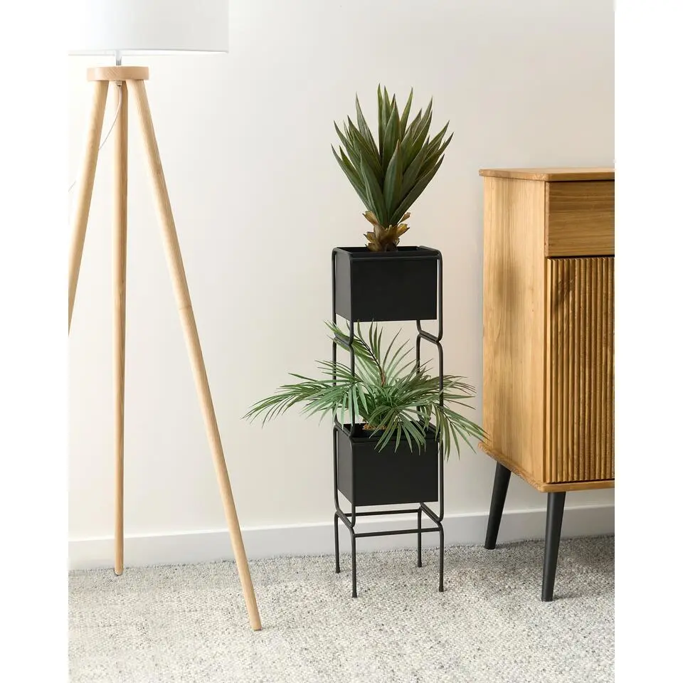 COTINUS - Bloempot - Zwart - Metaal