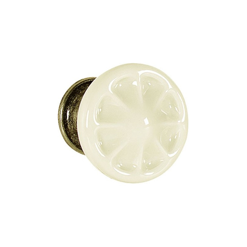 Bouton en porcelaine ivoire Ø 33 mm LINEA BERTOMANI
