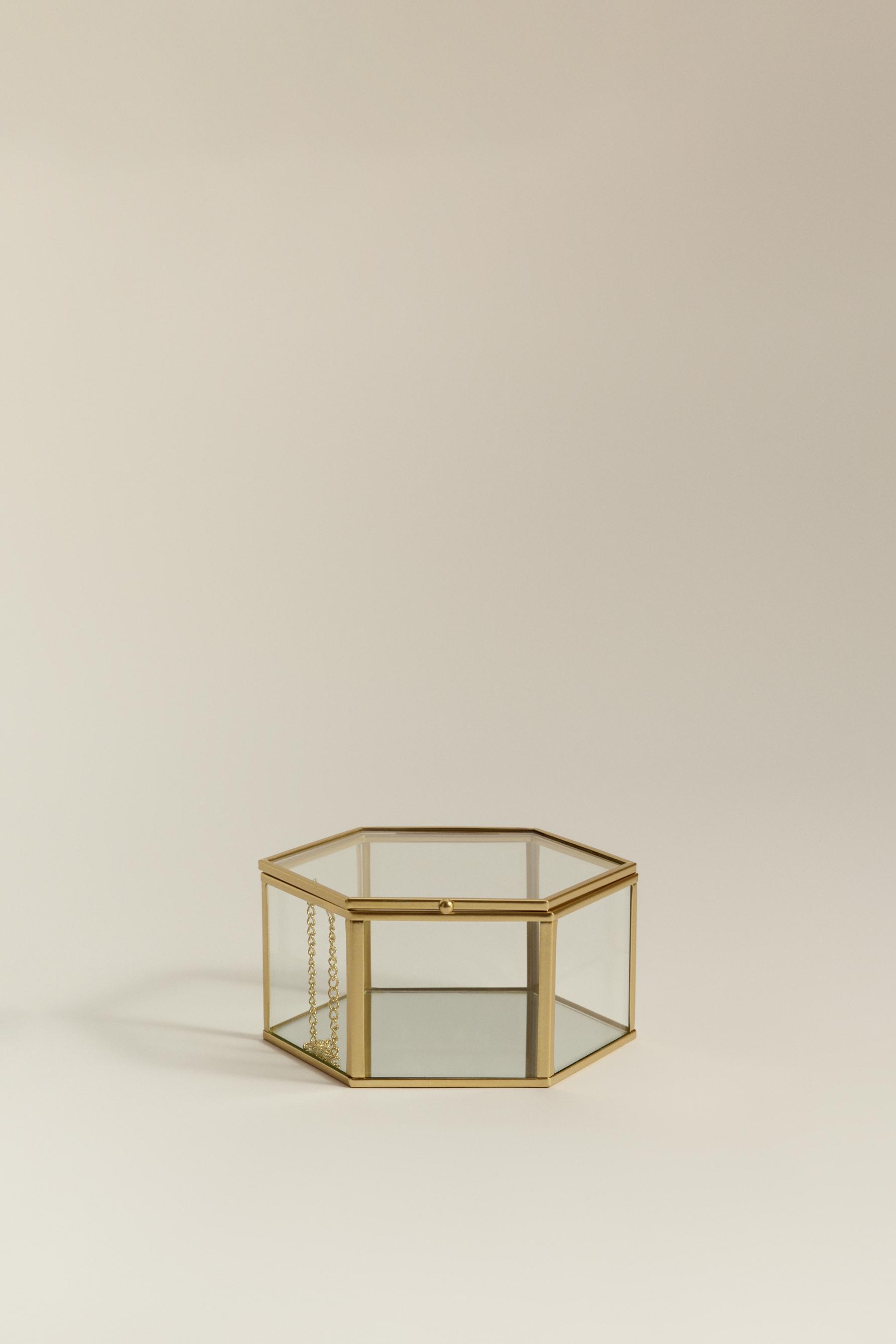 Caja mediana cristal texturizado 15 cm