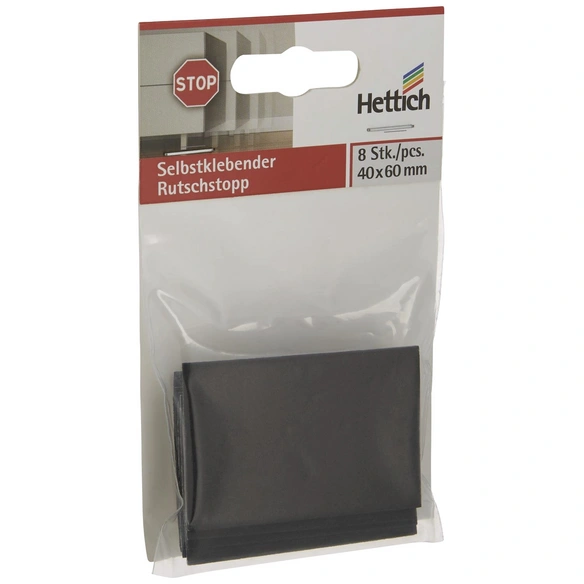 Antirutschpad, rechteckig, Selbstklebend, schwarz, 40 x 1,5 x 60 mm