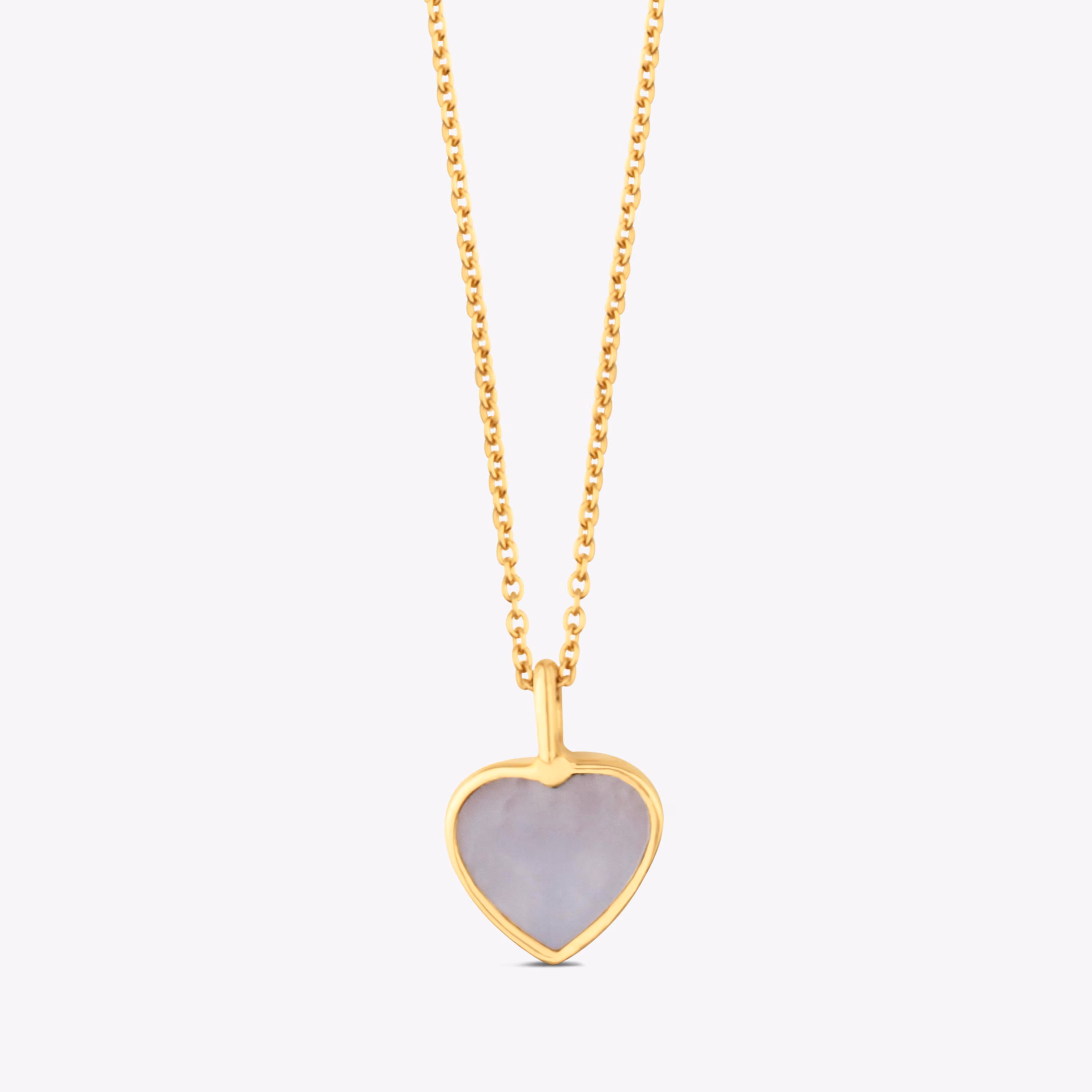 Collar corazón de oro y nácar XXS