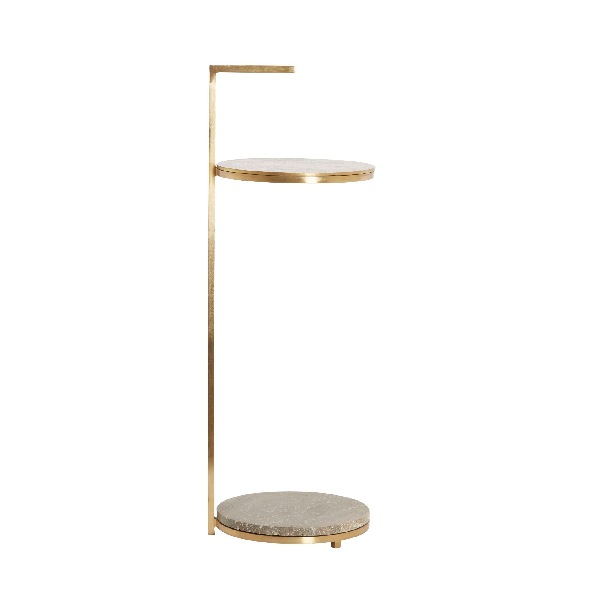 Light & Living bijzettafel Leda - bruin - Ø26cm