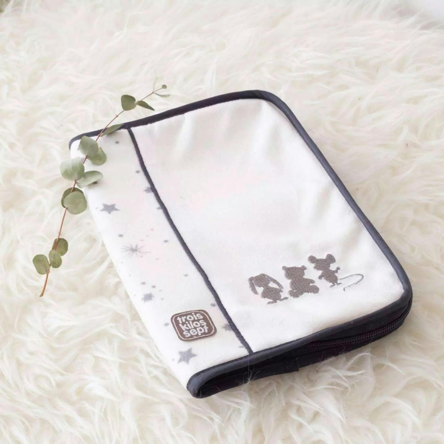 - Protège carnet de santé bébé  Blanc Velours