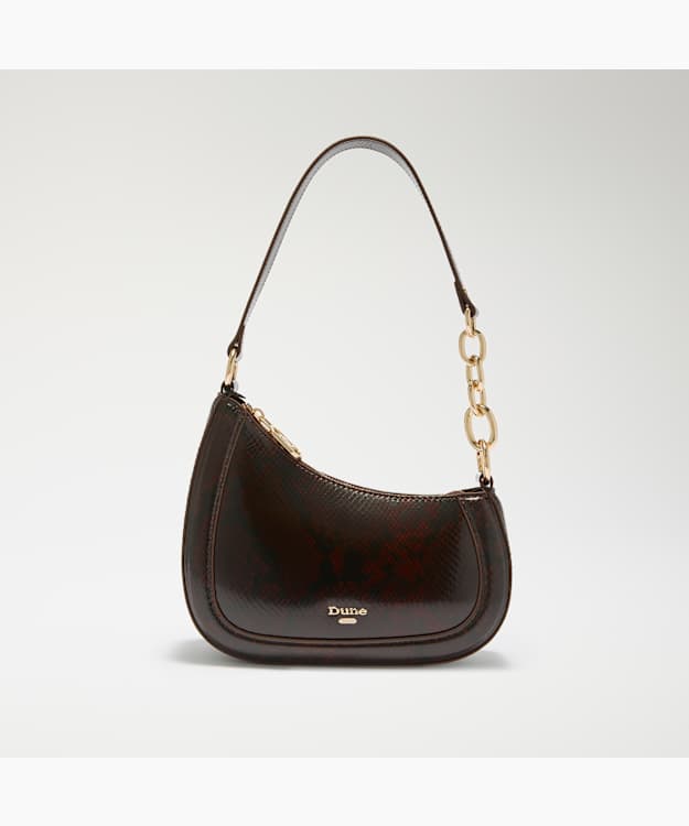 Direction Brown - Chain Detail Shoulder Bag