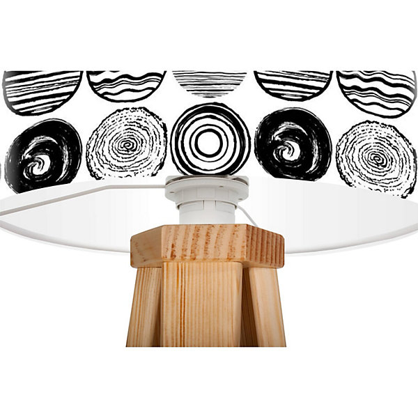 Lampe de chevet kids foto-344 30 x 30 x 45 cm Bois clair, blanc