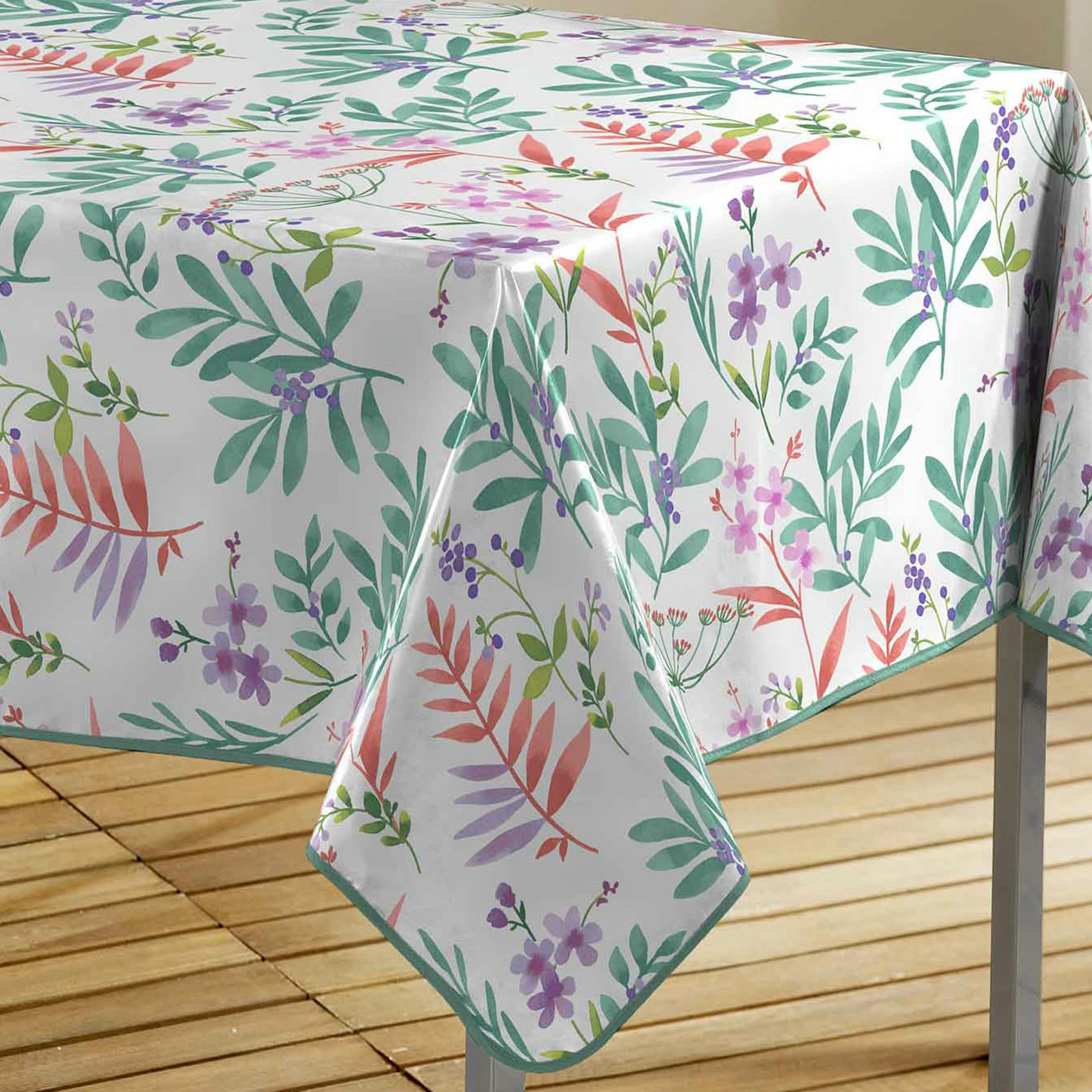 HERBELLA - Nappe rectangulaire toile cirée 140x240cm