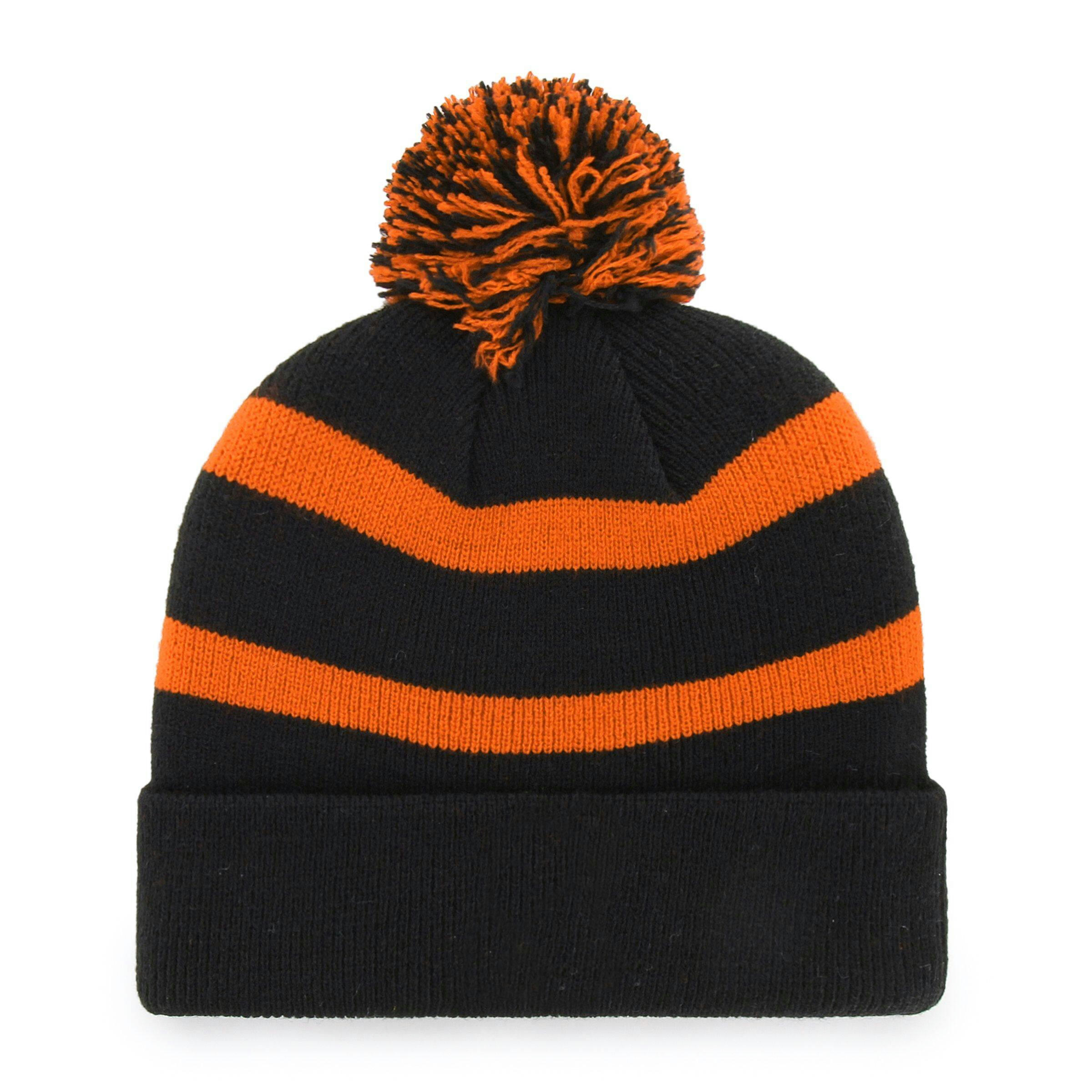 Fan Favourite NHL Edmonton Oilers Mass Breakaway Cuffed Knit Fashion Pom Beanie Toque, Black