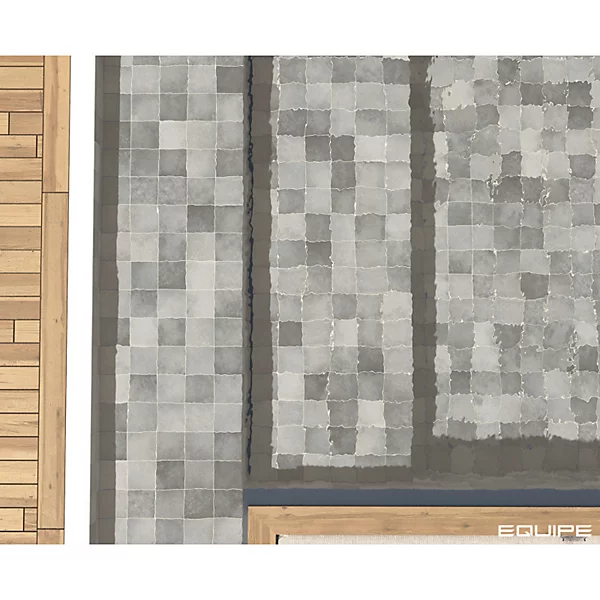 Carrelage extérieur piscine carré gris mate 15x15 cm SPA&POOLS SHADOW MAT