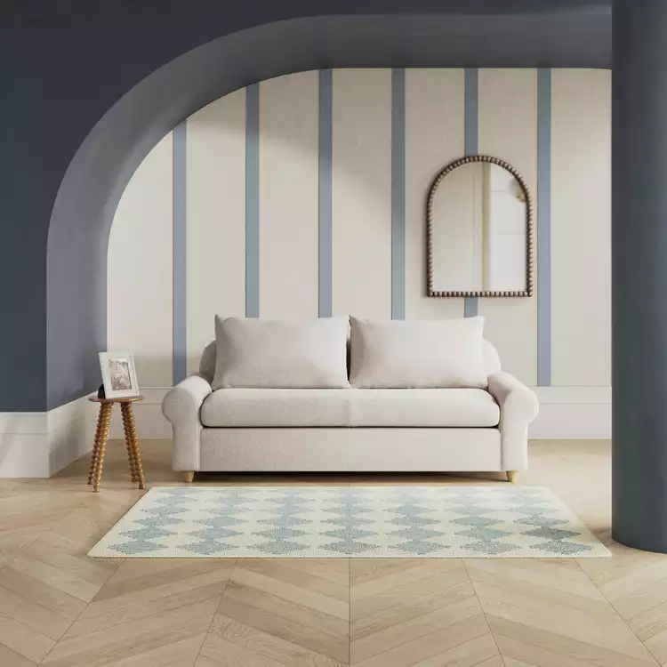 Habitat Whitby Fabric 3 Seater Sofa - Natural - Ash Leg