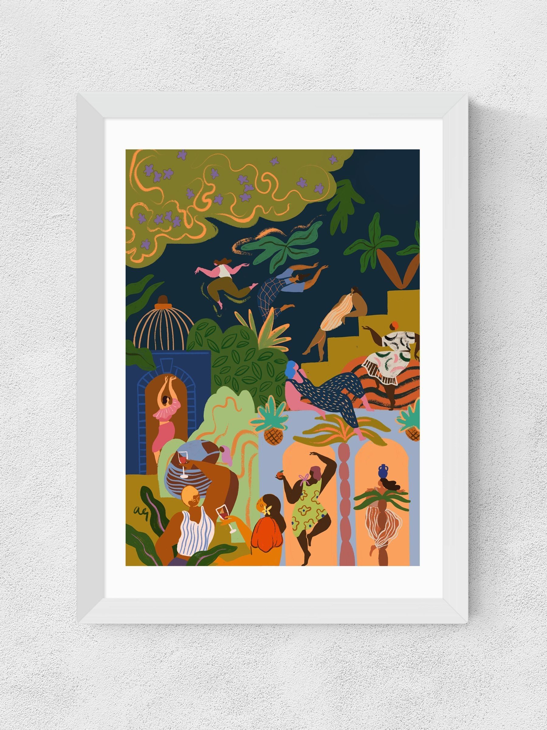 East End Prints White Fiesta Wall Art Print by Arty Guava