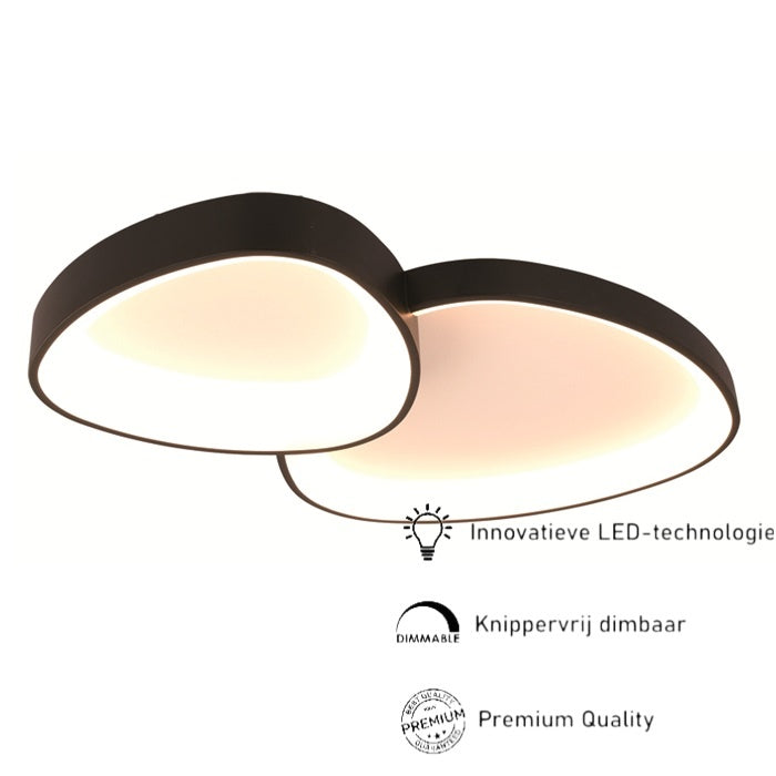 Freelight Freelight Plafondlamp Organico Zwart 40Watt Ø 58cm Dimbaar