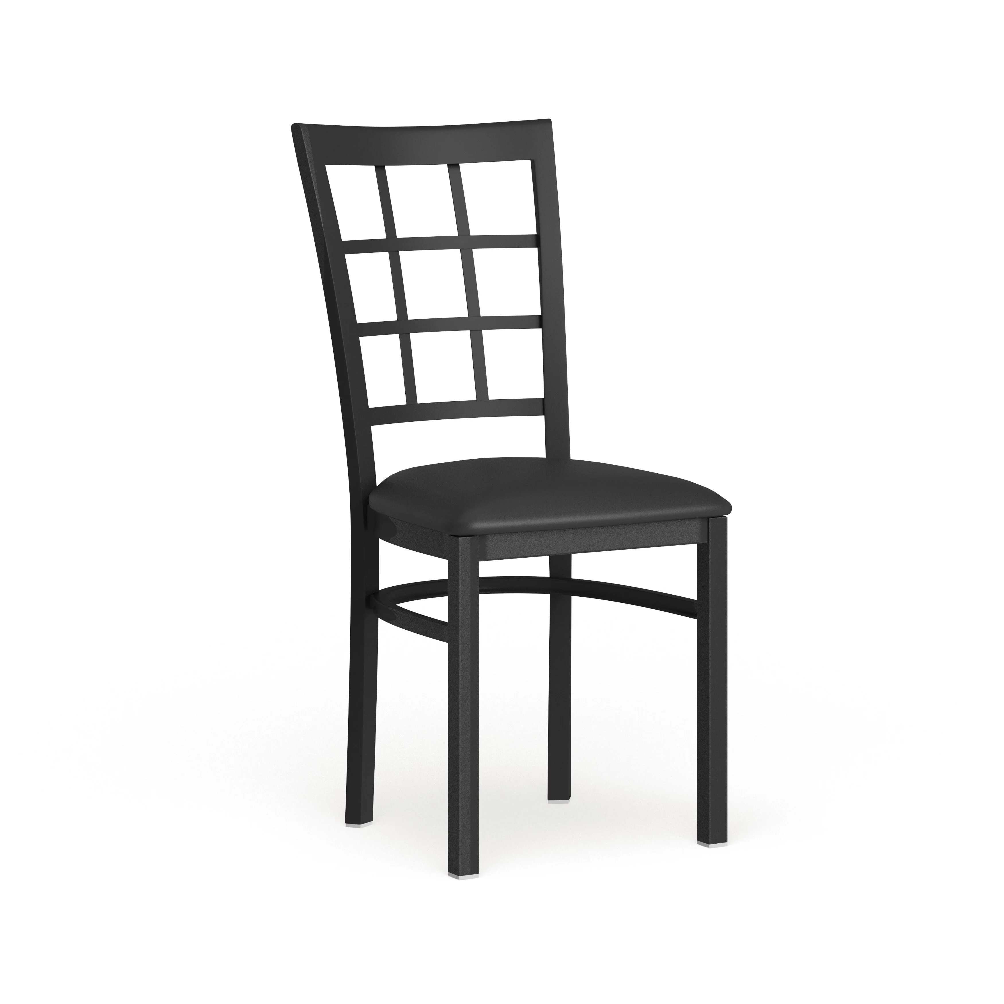 Window Back Metal Restaurant Chair - 16.75W x 20D x 36.5H - 16.75W x 20D x 36.5H