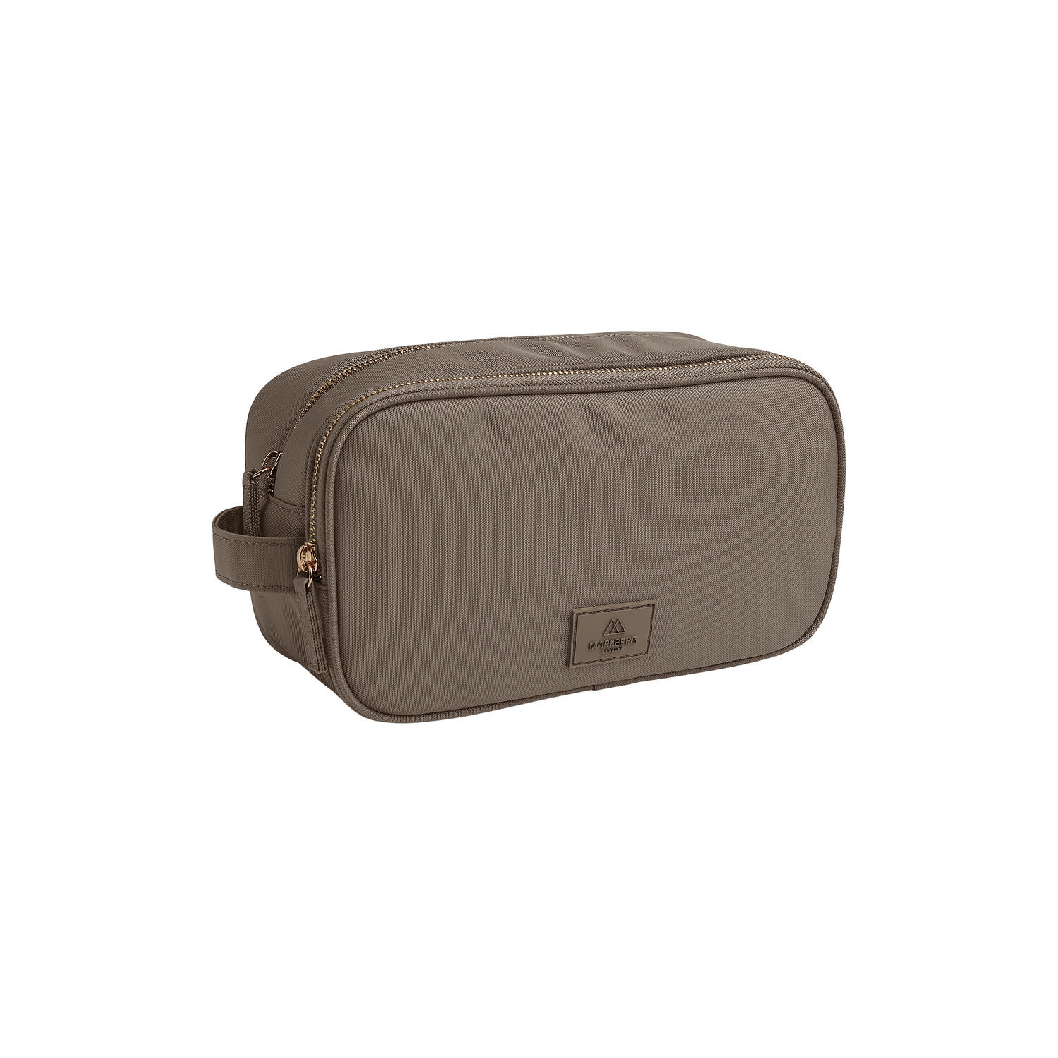 CareMBG Toiletry Bag Recycled, walnut w/gold
