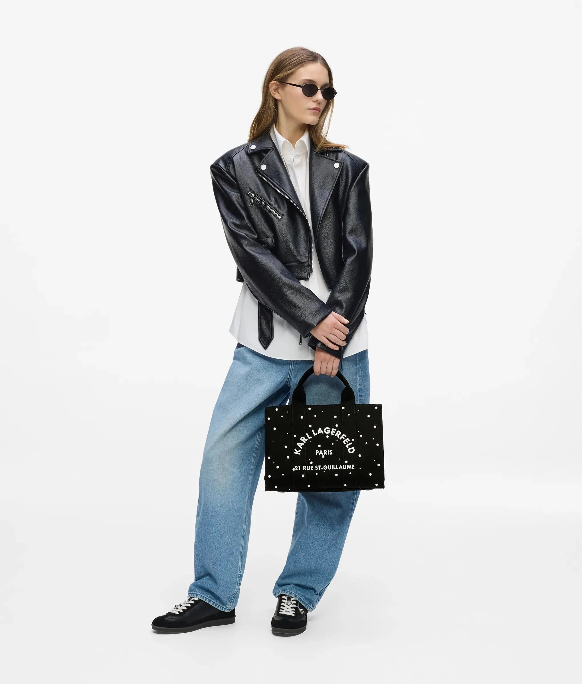 Sac en toile moyen avec fausses perles Rue St-Guillaume