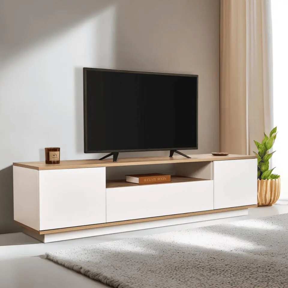 CALICOSY - TV-meubel met 3 opklapbare deuren VERAMONT - 44,5x180x44,6 cm