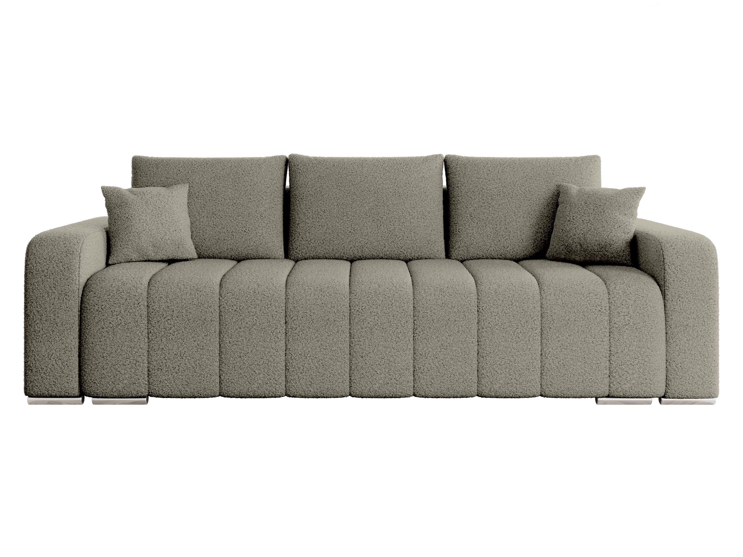 Sofa z funkcją spania i pojemnikiem Pufetto Boucle