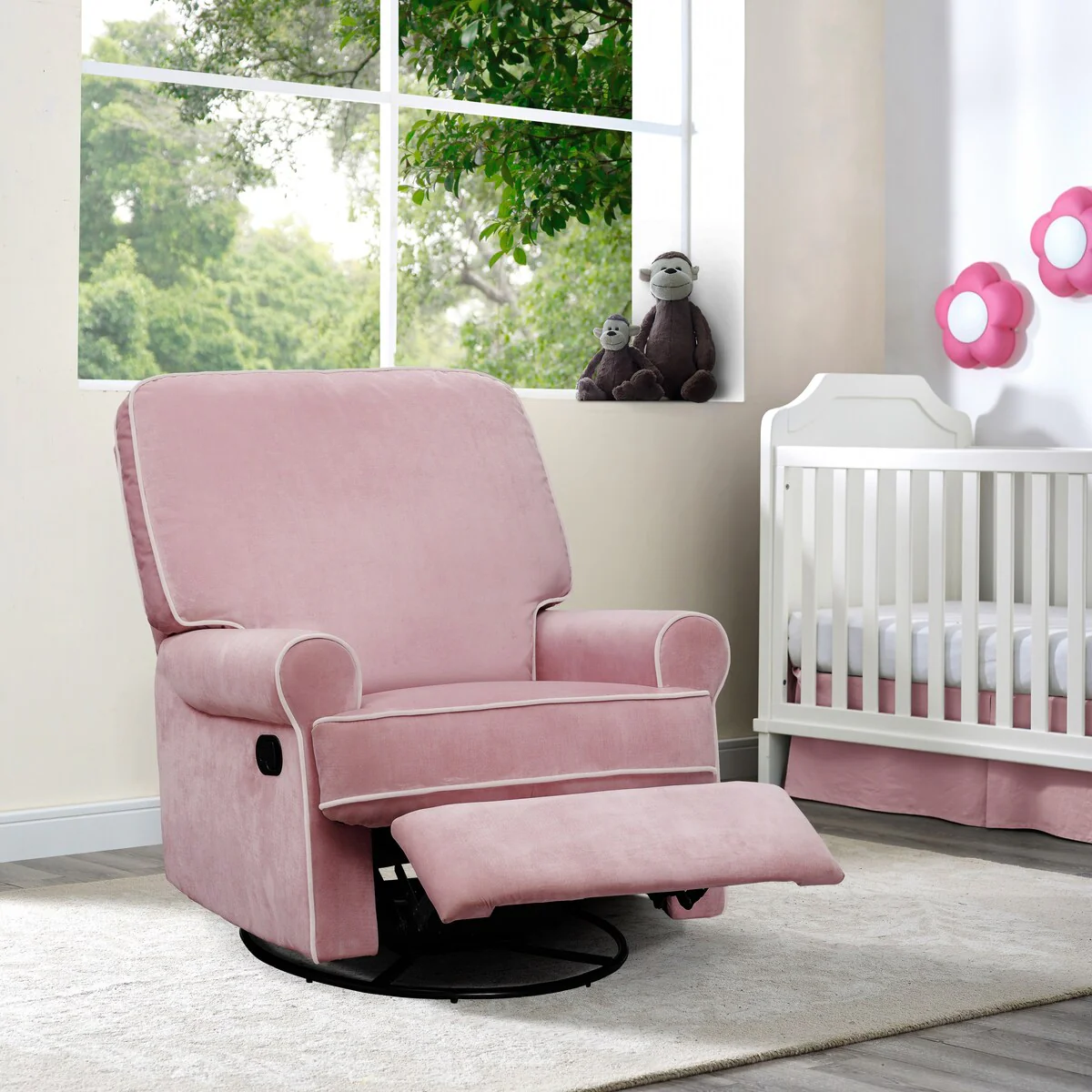 Birch Hill Swivel Glider Recliner in Stella Pink