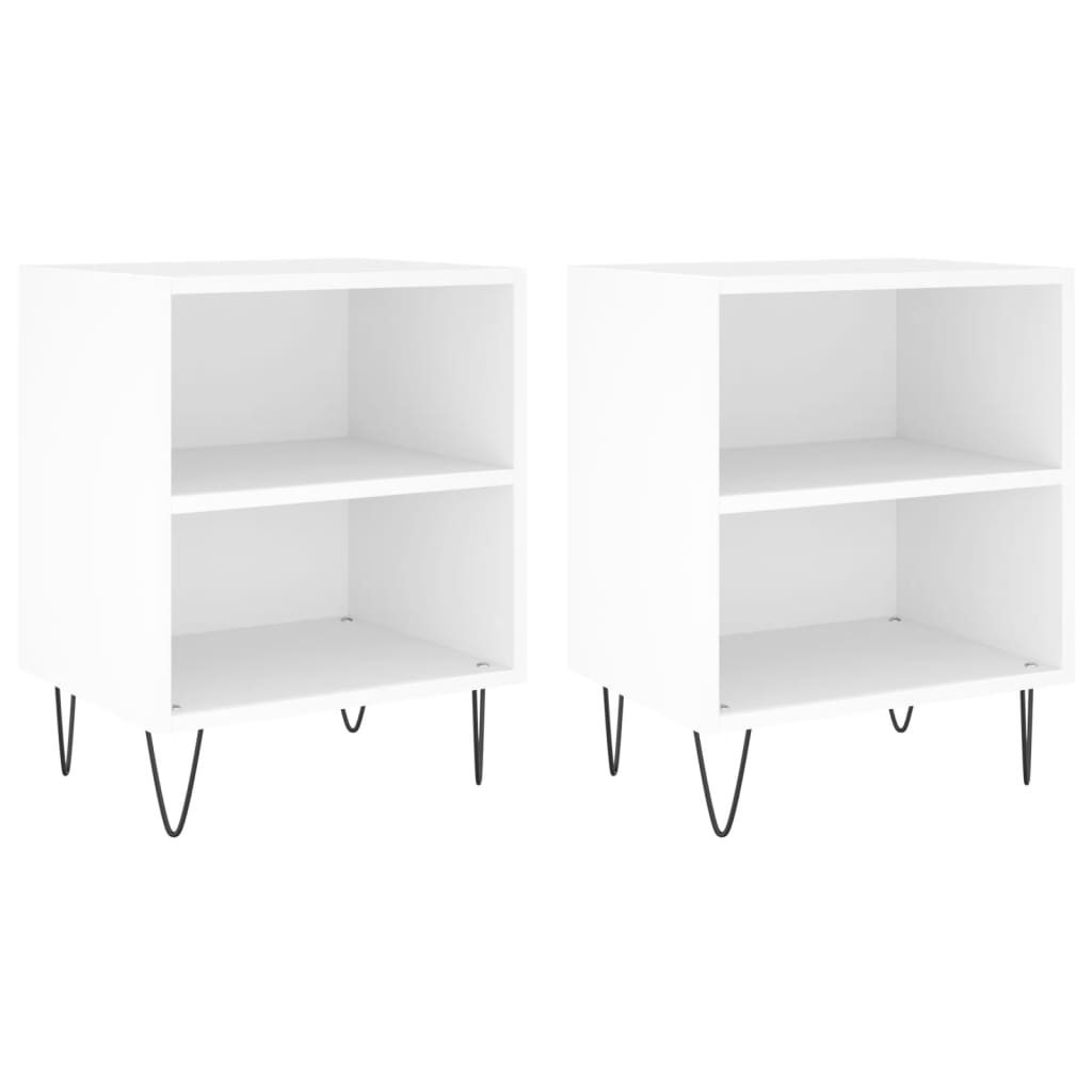 2x Szafka Nocna Stolik Komoda Biała Do Sypialni Pokoju Salonu 40x30x50 cm