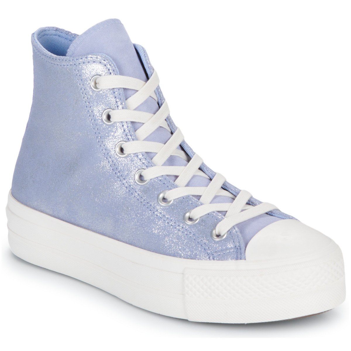Converse - CHUCK TAYLOR ALL STAR LIFT PLATFORM SUEDE SHIMMER - Blue