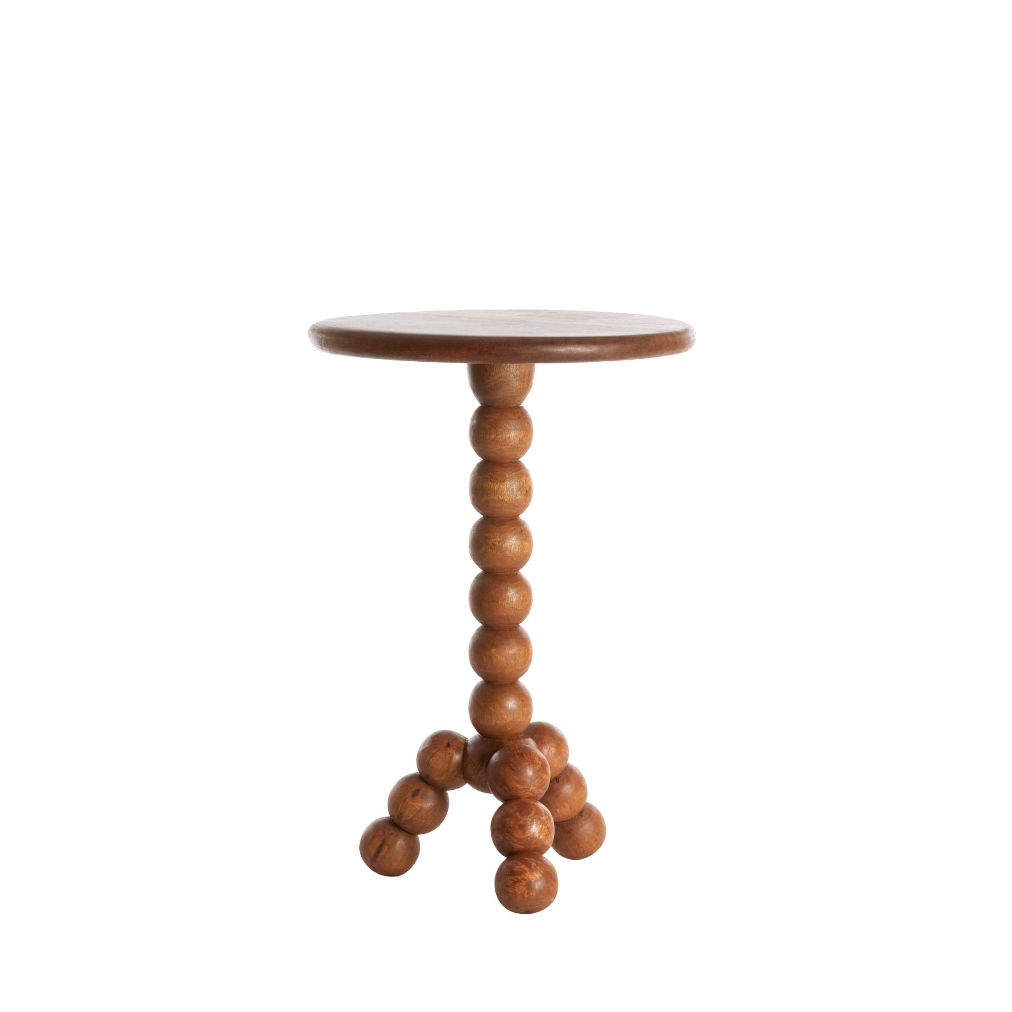 Light & Living bijzettafel Veglio - bruin - Ø35cm
