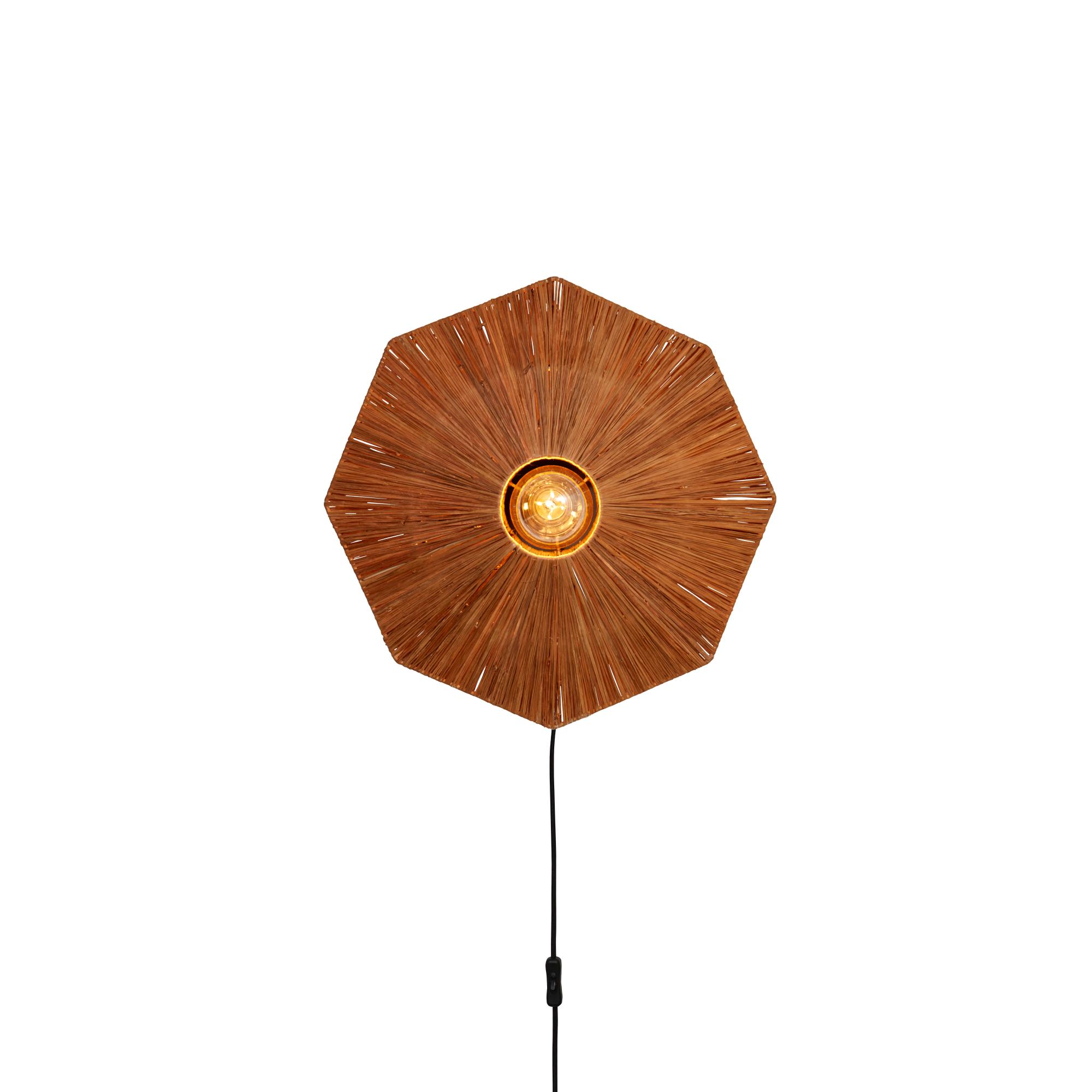 GOOD&MOJO wandlamp Panama - bruin - Ø45cm