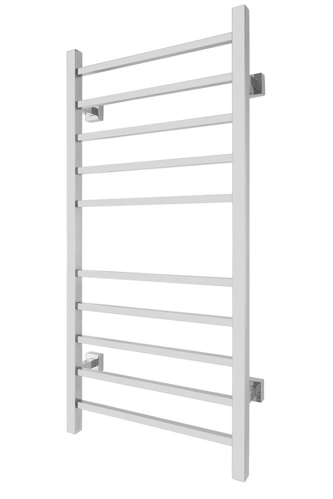 WarmlyYours Metropolitan Electric Towel Warmer, Polished Stainless Steel, 10-Bars
