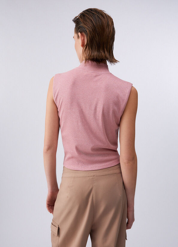 Top con mezza zip