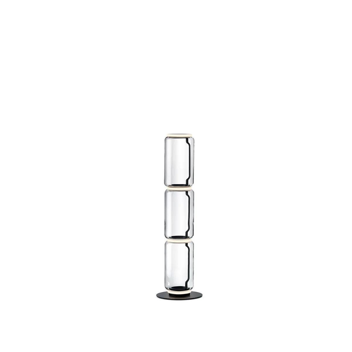 Flos - Noctambule LED Stehleuchte F3 Low Cylinder, schwarz