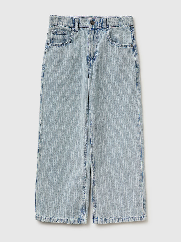 Loose-fit striped jeans