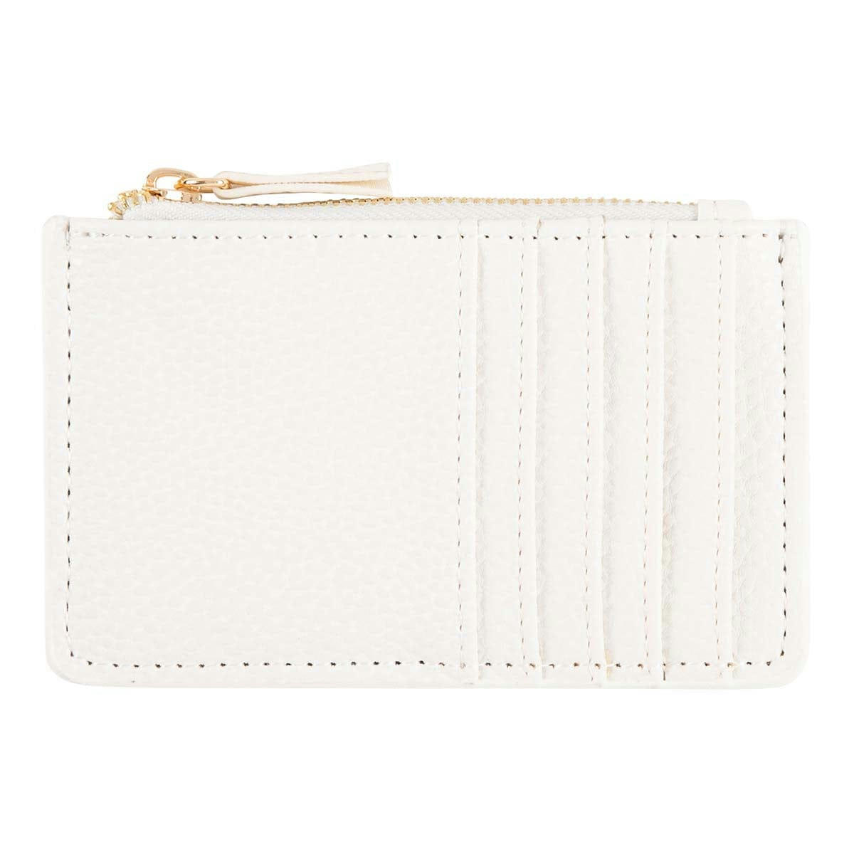 - Porte-cartes Zippé - Blanc
