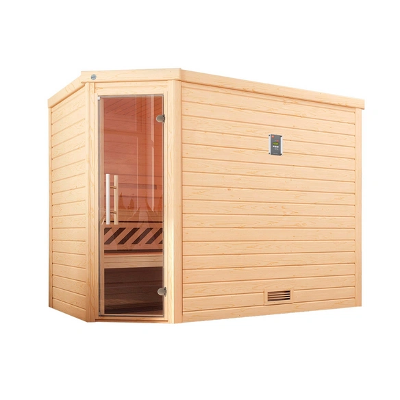 Massivholzsauna »TURKU«, BxHxT: 248 cm x 205 cm x 198 cm