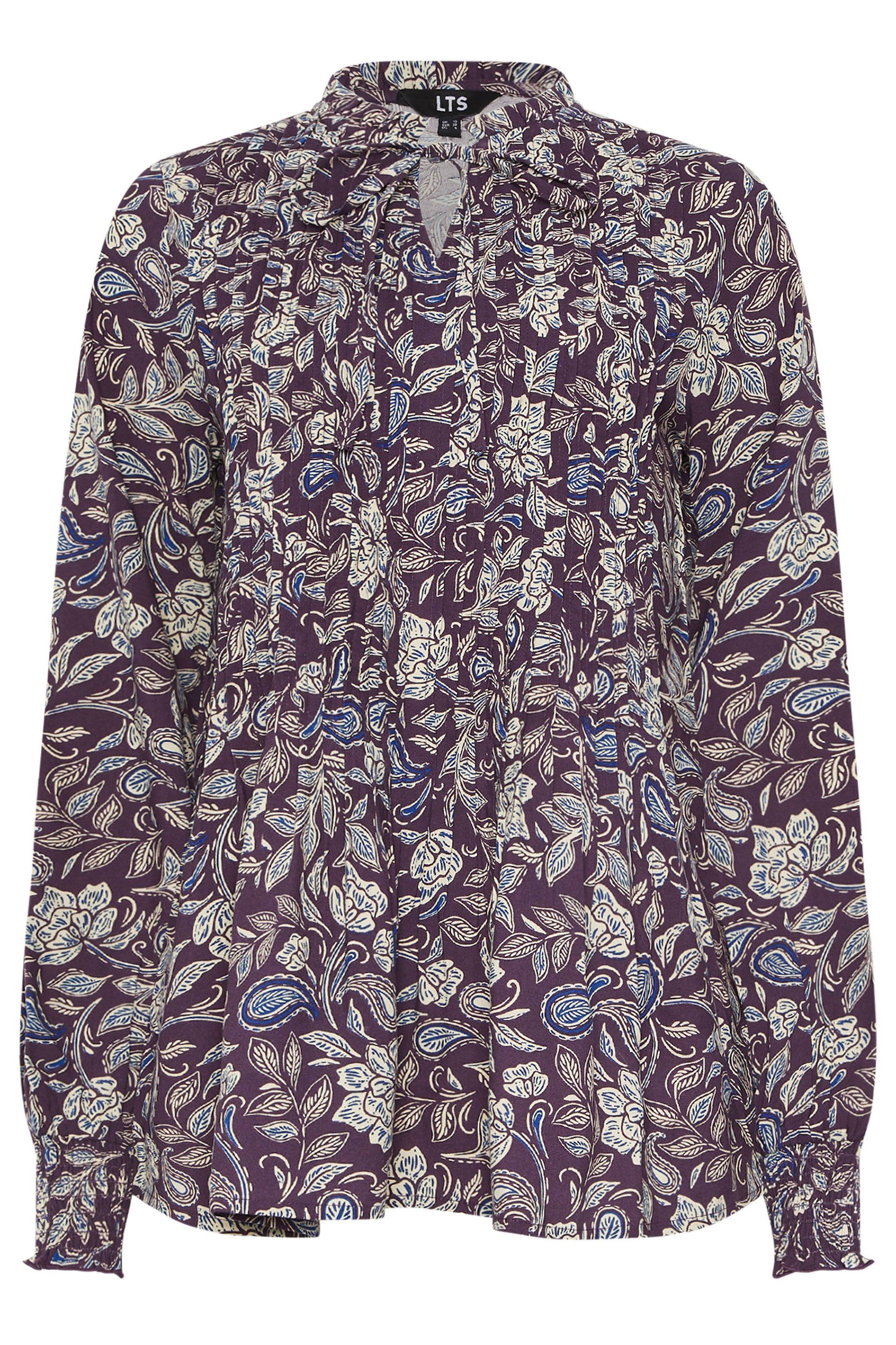 Long Tall Sally Tall Tie Neck Pintuck Blouse