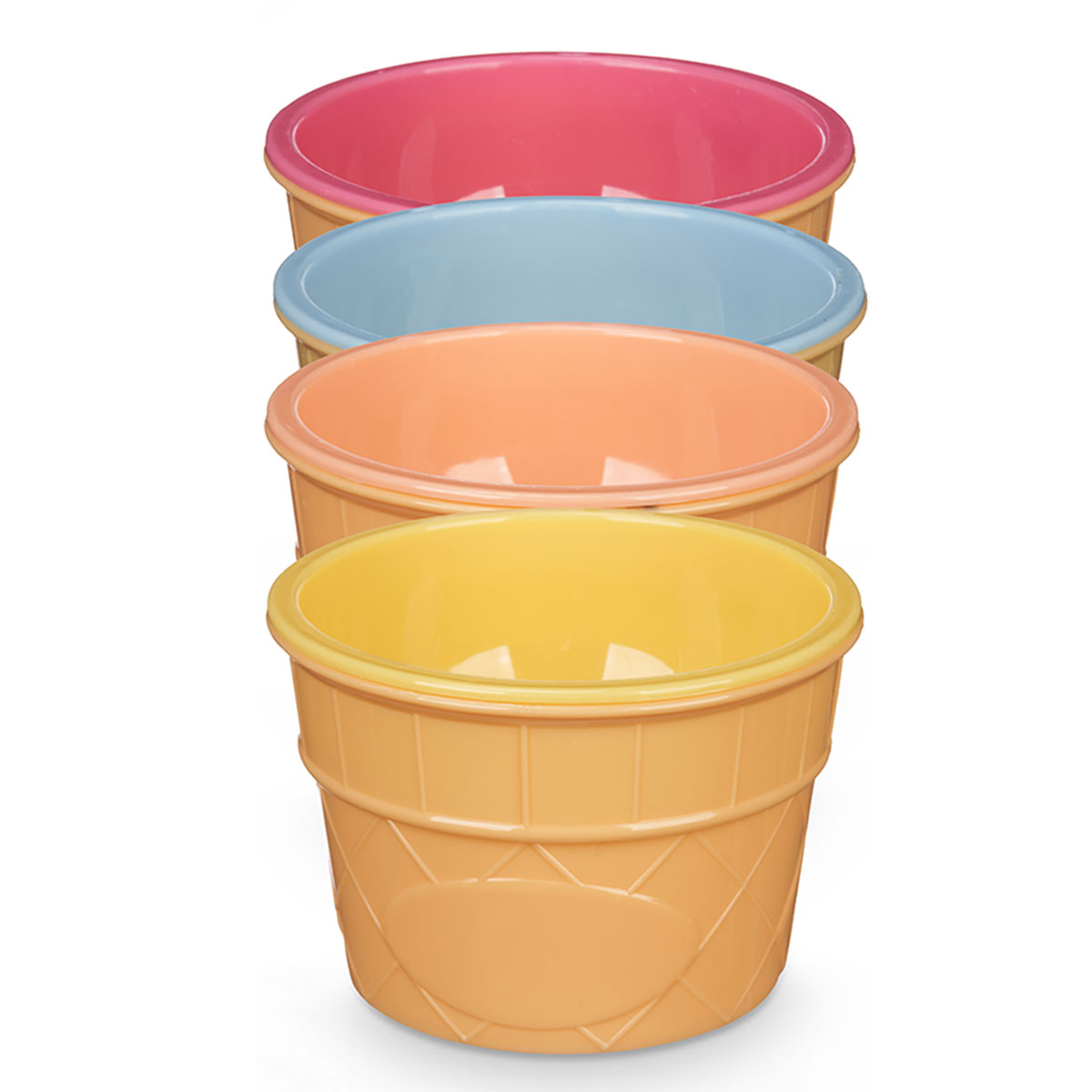 Conjunto de 4 taças de gelado com colher