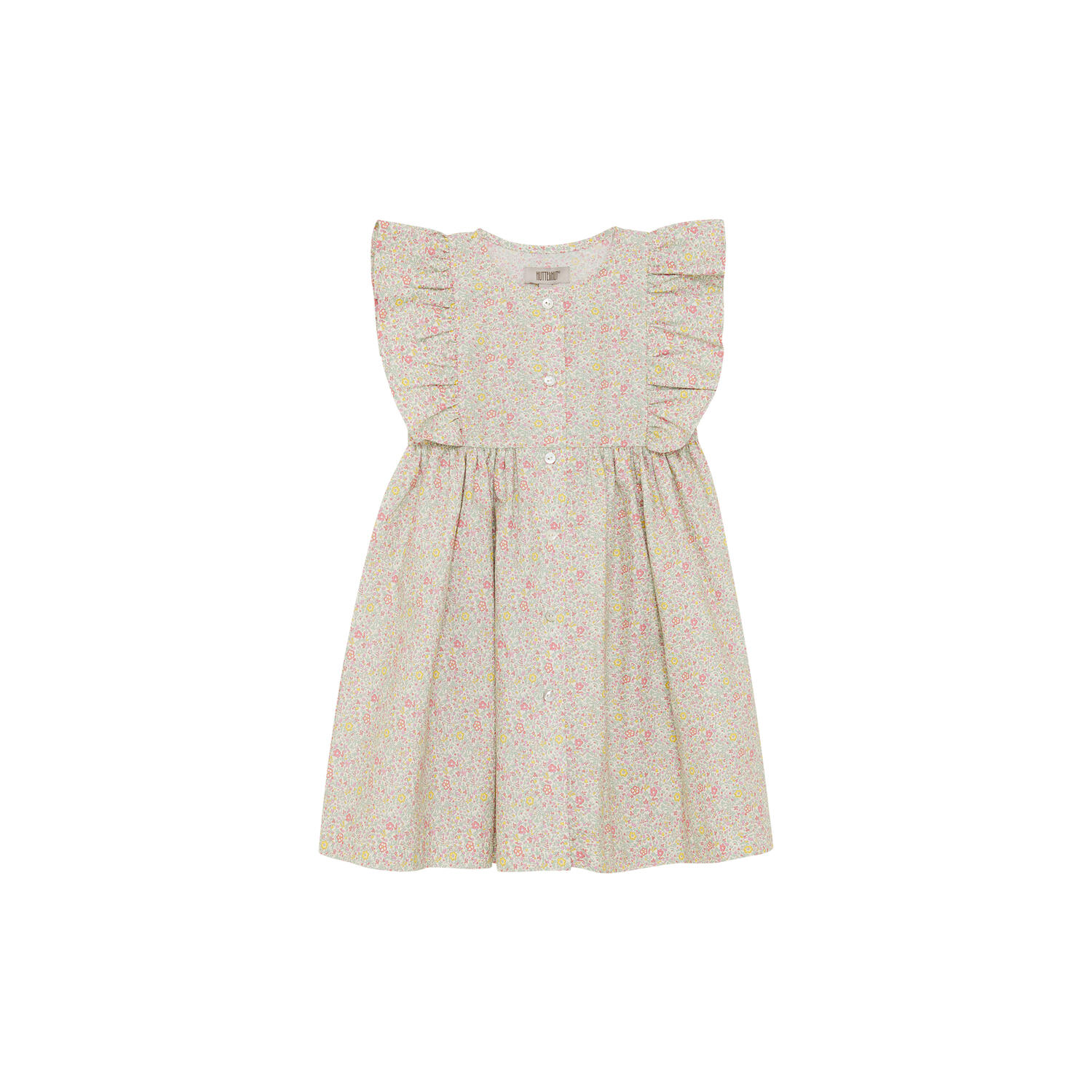 Dress SS in Liberty Fabric, double cream