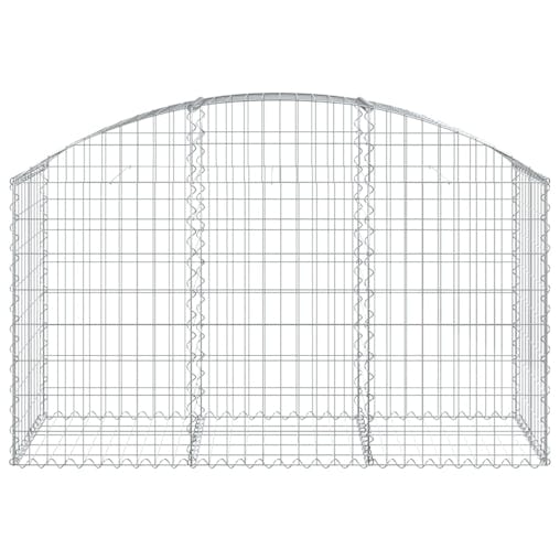 NNEVL Arched Gabion Basket 150x50x80/100 cm Galvanised Iron